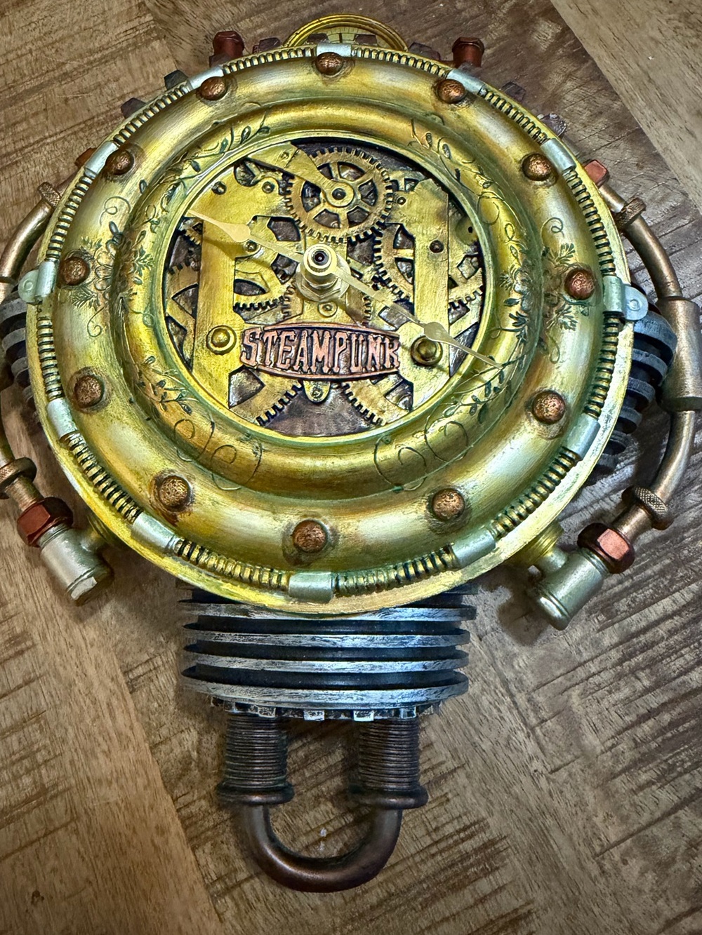Pacific Steampunk Wall Clock Industrial Novelty Father’s Day Battery Powered